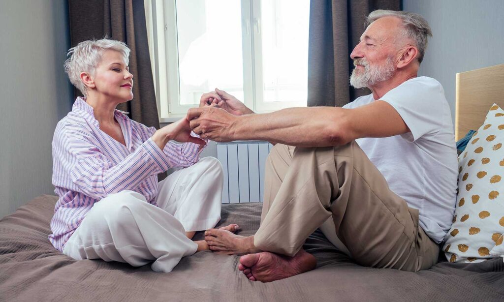 older couple practicing tantra